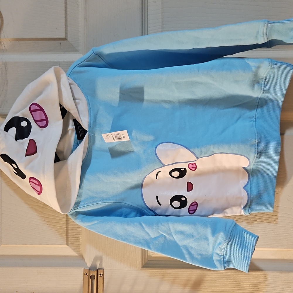 Bioworld LankyBox Long Sleeve Boy's Cosplay Hoodie: LAN GHOSTY BLUE: NWT: SZ 3T